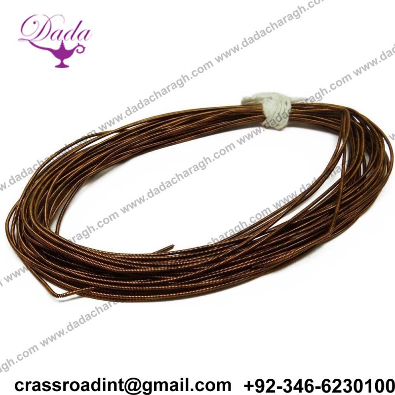 Brown Bullions Decorative Bullion Thread Metallic Wire Rough Purl,