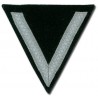 WW2 German Rank Chevron - 1 Stripe - Black