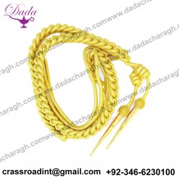 US ARMY Military GOLD AIGUILLETTE BRITISH OFFICER SHOULDER CORD