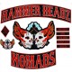 HAMMER HEADZ MOTORBIKE JACKET 35CM IRON ON EMBROIDERED 11 PCS SET