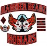 HAMMER HEADZ MOTORBIKE JACKET 35CM IRON ON EMBROIDERED 11 PCS SET