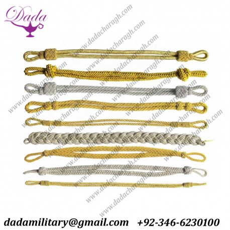 Army Navy Military Twisted Rope Cap cord Bullion Visor Chin Straps