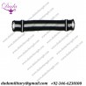 Black with White Mourning Cap Strap