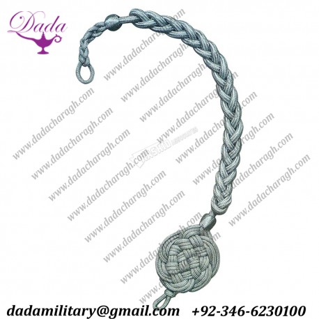 German Officer Silver Cap Cord