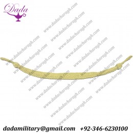 Gold Bullion Officer Army Military Air force Elite Chin Strap Visor Cap Cords