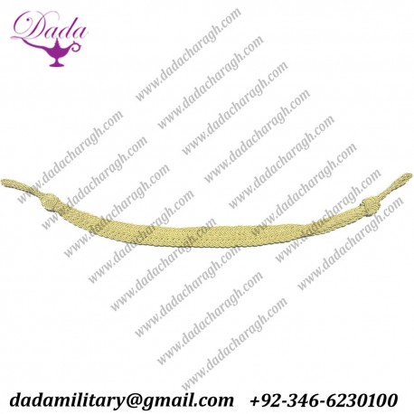 Gold Bullion Officer Army Military Air force Elite Chin Strap Visor Cap Cords