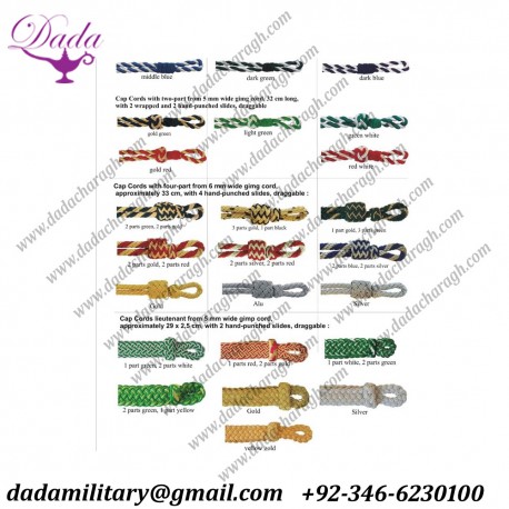 High Quality Military Cap Cords  Officer Cap Cords