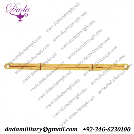 Marine Corps Officer’s Gold, Double Adjustable Strap With Red Stripe