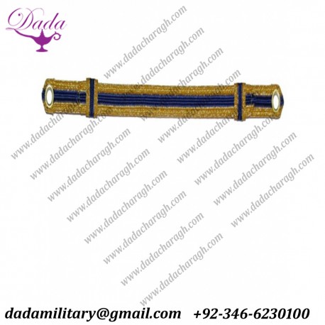 Metallic Gold with Blue Cap Strap