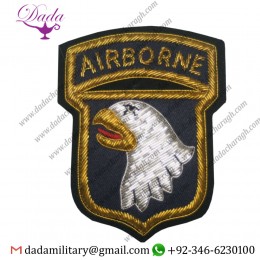 101st Royal U.S. Airborne Officer emblem Wire Bullion Badge