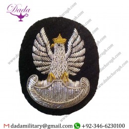 Applique Embroidery Badge hand embroidery badges BULLION Senior NCO ARMOUR TANK VISOR SIDE CAP BADGE