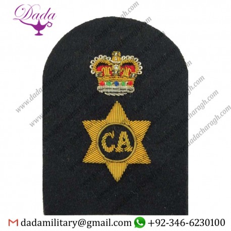 Applique Embroidery Badge hand embroidery badges Caterer  Crown Trade