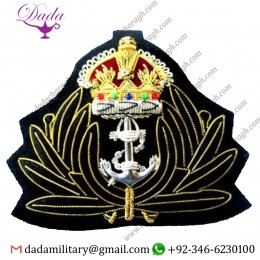 Blazer Patch Uk Royal Navy Chaplain Officer Cap Hat Badge Queen Crown