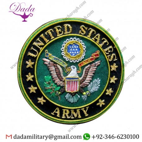 Blazer Patch United States Army Badges New Hand Embroidered Gold Silver Bullion Wires