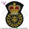 Bullion Badge Royal Fleet Auxiliary Chief Petty Officers Full Size Queen Crown Bullion Wire embroidered Naval Cap Badge 