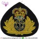 Bullion Badge Royal Fleet Auxiliary Officers Beret Size Queen Crown Bullion Wire embroidered Naval Cap Badge Or Cap Tally