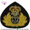 Bullion Badge Royal Fleet Auxiliary Officers Beret Size Queen Crown Bullion Wire embroidered Naval Cap Badge Or Cap Tally