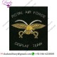 Bullion Patches Blazer Badge Gold Silver Wire Raf Display Team 12cm X 12cm