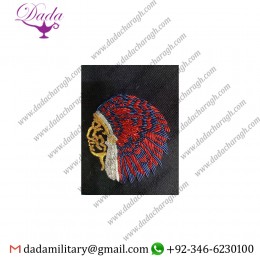 Bullion Patches Blazer Badge Wire Bullion Hand Embroidery Brooch