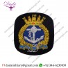 Bullion Patches British Royal Navy Blazer Badge Bullion Wire Hand Made Embroidery 9cm X 10cm