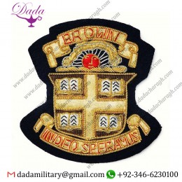 Bullion Patches Brown University Blazer Badge