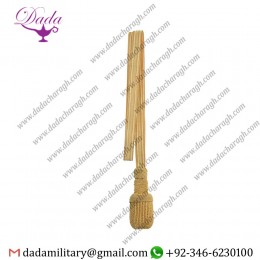 Customized Sword knot yellow slide red stem yellow crown grey strap and acorn white