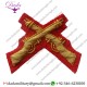 Custom Skill At Arms Mess Dress Badge, Cross Rifles, Crossed, Sleeve, Red, Black, Gold