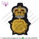 Customized Goldwork English Rose Badge Lord Lieutenant Peak Caps Rose And Crown 472x545