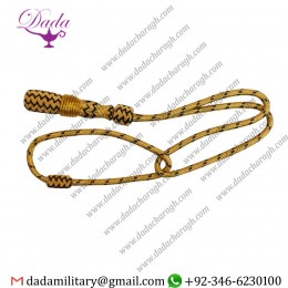 gold and black Port epee military sword knot