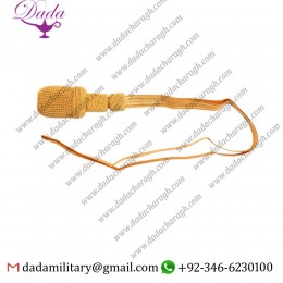 gold bullion wire sword knot with bullion braid trim lace Dagger Knots