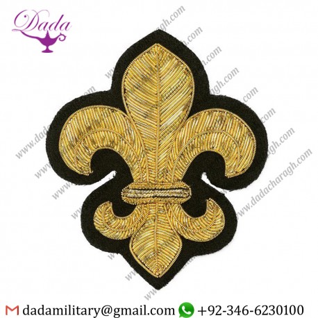 Customized Goldwork Fleur De Lys Blazer Badge