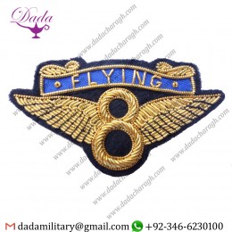 Customized Goldwork Flying 8 Motorcycle Badge Patch Coventry Eagle