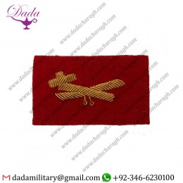 Customized Goldwork Glider Lancasters Mess Dress, Lance Sleeve Badge Red Gold Embroidered