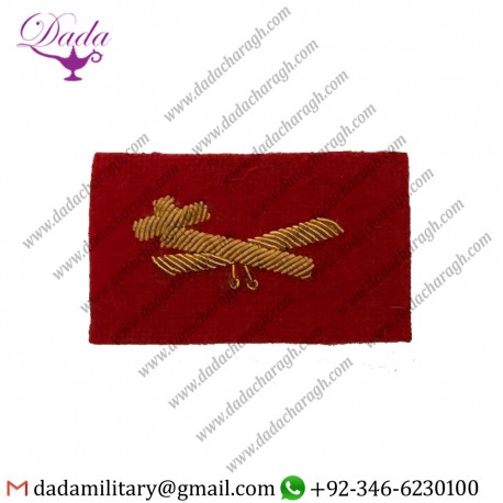 Customized Goldwork Glider Lancasters Mess Dress, Lance Sleeve Badge Red Gold Embroidered