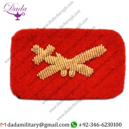 Customized Goldwork Glider Sleeve, Mess Dress, Badge Wire Bullion