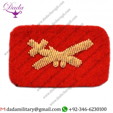 Customized Goldwork Glider Sleeve, Mess Dress, Badge Wire Bullion