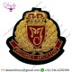Embroidered Crest Badges Customized Hand Embroidery Bullion Wire Badges