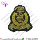 Goldwork Bullion Badge Agc Officers Beret Badge, Adjutant Generals Corps, Army, Military, Green Backed