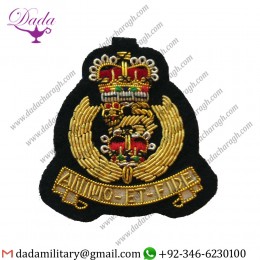 Goldwork Bullion Badge Agc Officers Beret Badge, Adjutant Generals Corps, Army, Military, Headwear