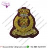 Goldwork Bullion Badge Agc Officers Beret Badge, Adjutant Generals Corps, Army, Military, Maroon Back