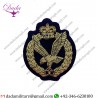 Goldwork Bullion Badge Air Corps Wire Embroidered Bullion Blazer Badge - British Army Military