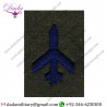 Goldwork Bullion Badge Aircraft Spotter Class Ii - Ra  Blue On Khaki Embroidered Army Cloth Trade Badge