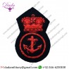 Hand Embroidered Badge Navy Engine Room Artificer Cap Badge Queen Crown Red