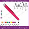 SLANTED EYEBROW TWEEZERS RED