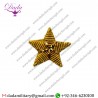 Hand Embroidered Badge Star Gold 25mm Sold Each