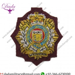 Hand Embroidered Badge Royal Logistics Corps Beret Badge Maroon