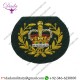 Hand Embroidered Badge Wo2 Crown In-wreath On Green