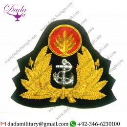 Hand Embroidered Bangladesh Navy Officer Hat Cap Badge