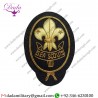 Handmade Badge China Custom Hand Bullion Wire Embroidery Badge Patch For Clothing