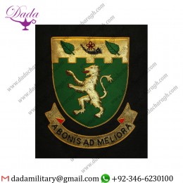 Handmade Badge China Custom Hand Bullion Wire Embroidery Badge Patch